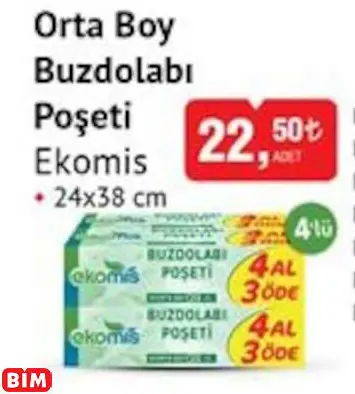 EKOMİS ORTA BOY BUZDOLABI POŞETİ